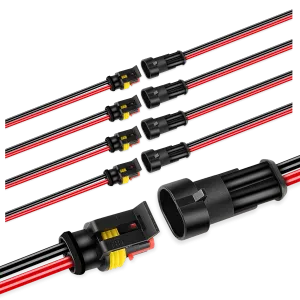 5Pack 2-Pin Way 16AWG Wire 1.5mm Series Terminal Connector