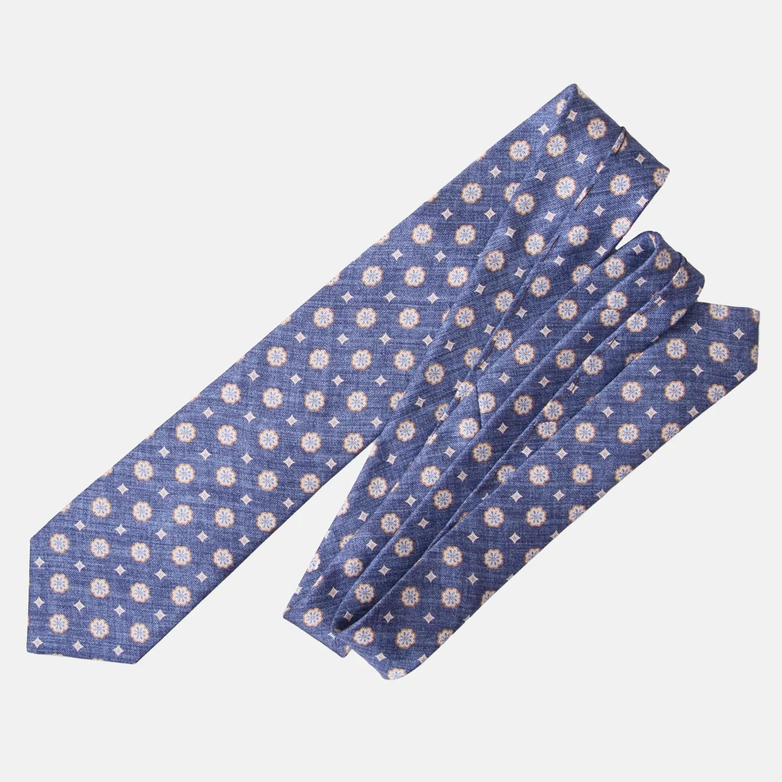 Antinori - Printed Silk Tie - Blue