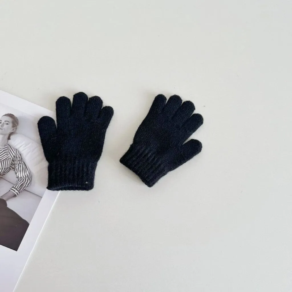 Basic Candy Color Knitted Gloves