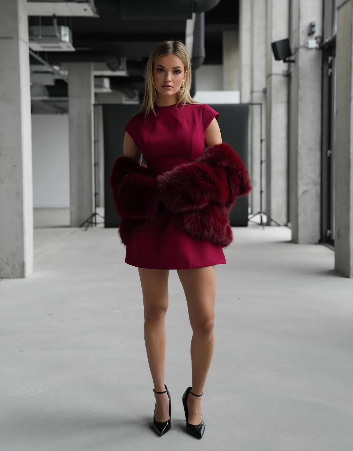 Burgundy Fluffy - Jas