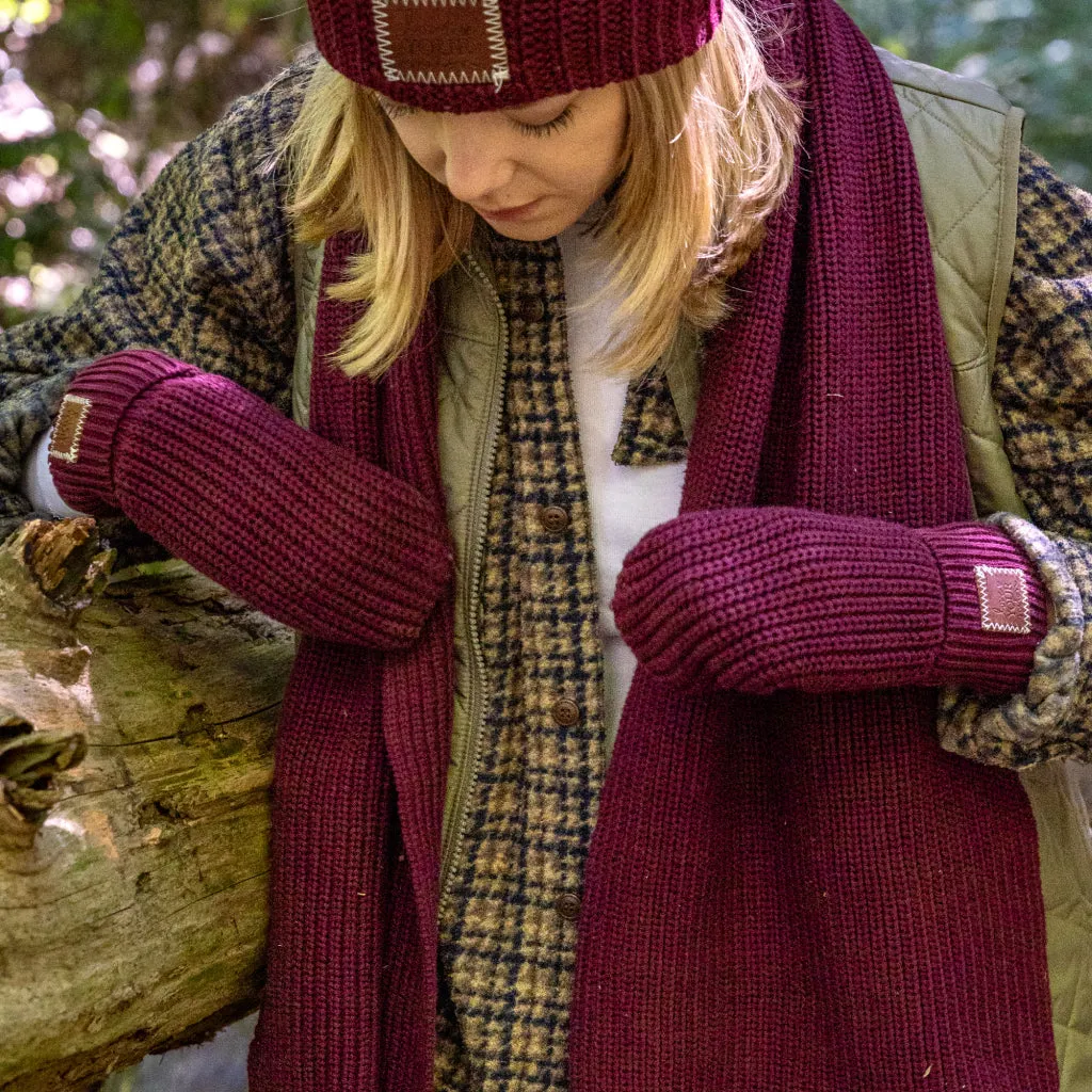 Burgundy Mittens
