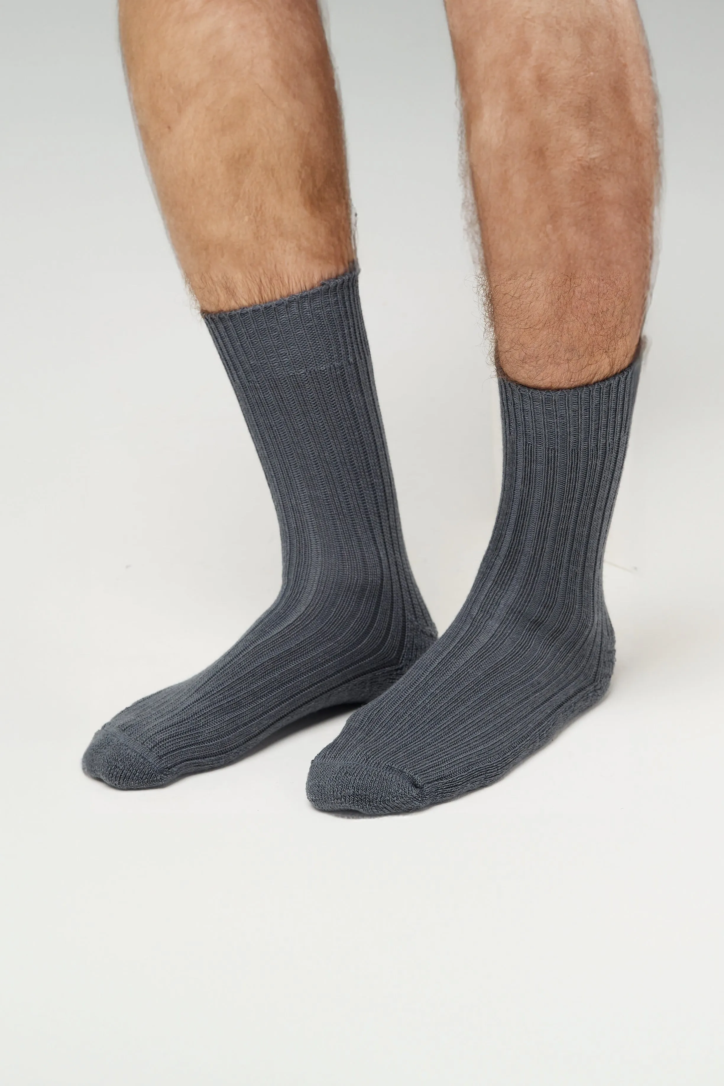 Cushioned Wool Walking Sock - Grey