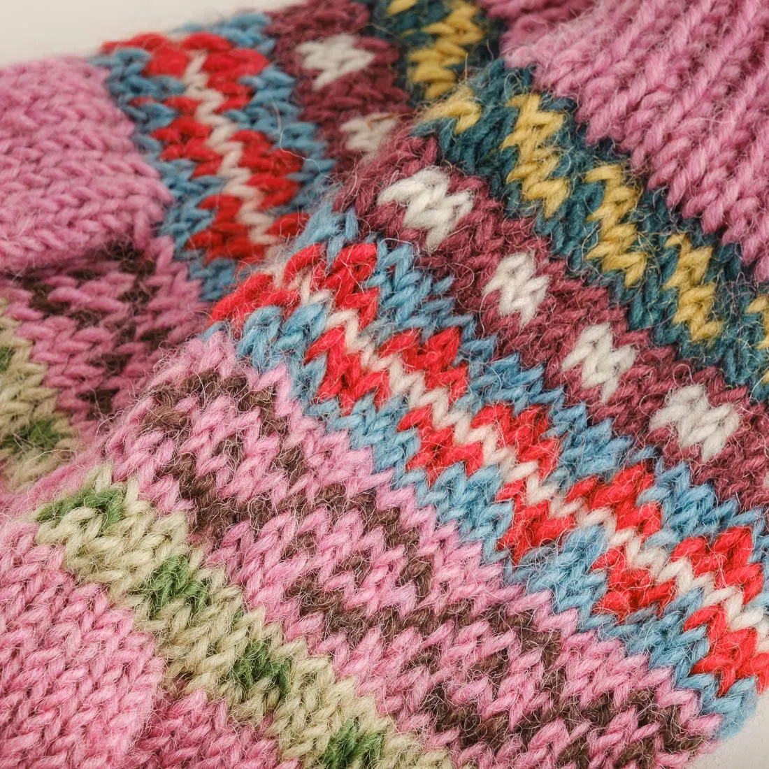 Fair Isle Finglerless Knitted Gloves