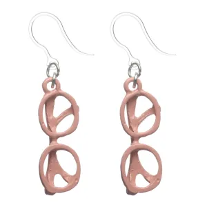 Glasses Dangles Hypoallergenic Earrings for Sensitive Ears Made with Plastic Posts
