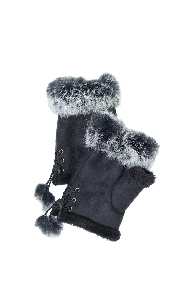 GOV060 Fingerless Fur Trim Gloves (12prs Pack)