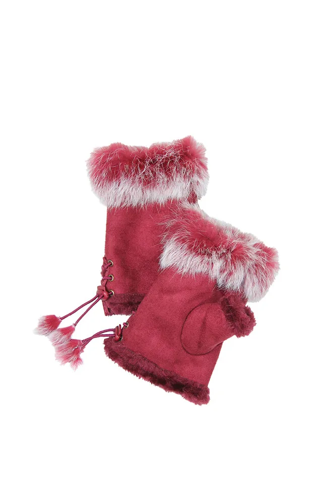 GOV060 Fingerless Fur Trim Gloves (12prs Pack)