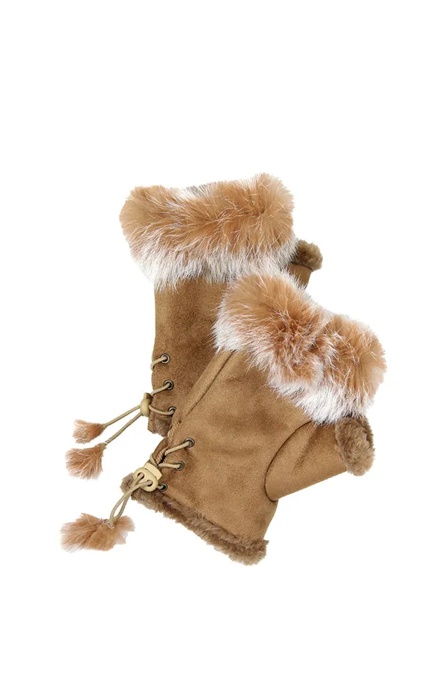 GOV060 Fingerless Fur Trim Gloves (12prs Pack)