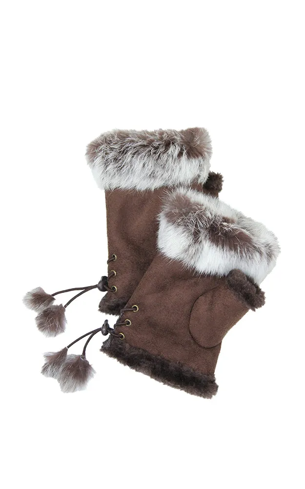 GOV060 Fingerless Fur Trim Gloves (12prs Pack)