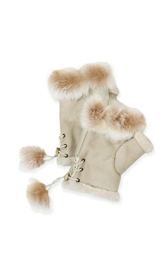 GOV060 Fingerless Fur Trim Gloves (12prs Pack)
