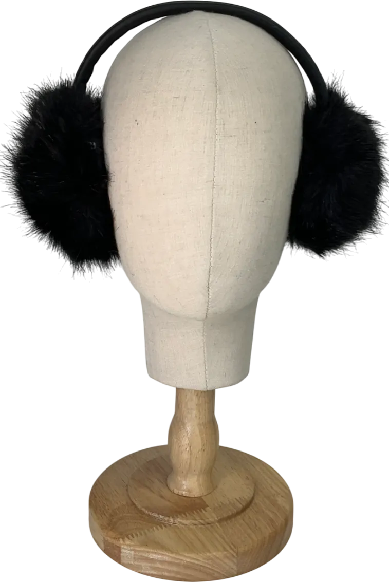 H&M Black Fluffy Earmuffs One Size