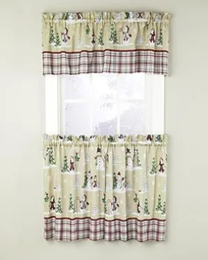 Joyful Snowfriends Kitchen Tiers and Valance