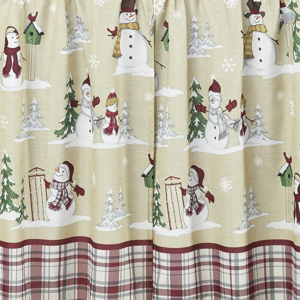 Joyful Snowfriends Kitchen Tiers and Valance