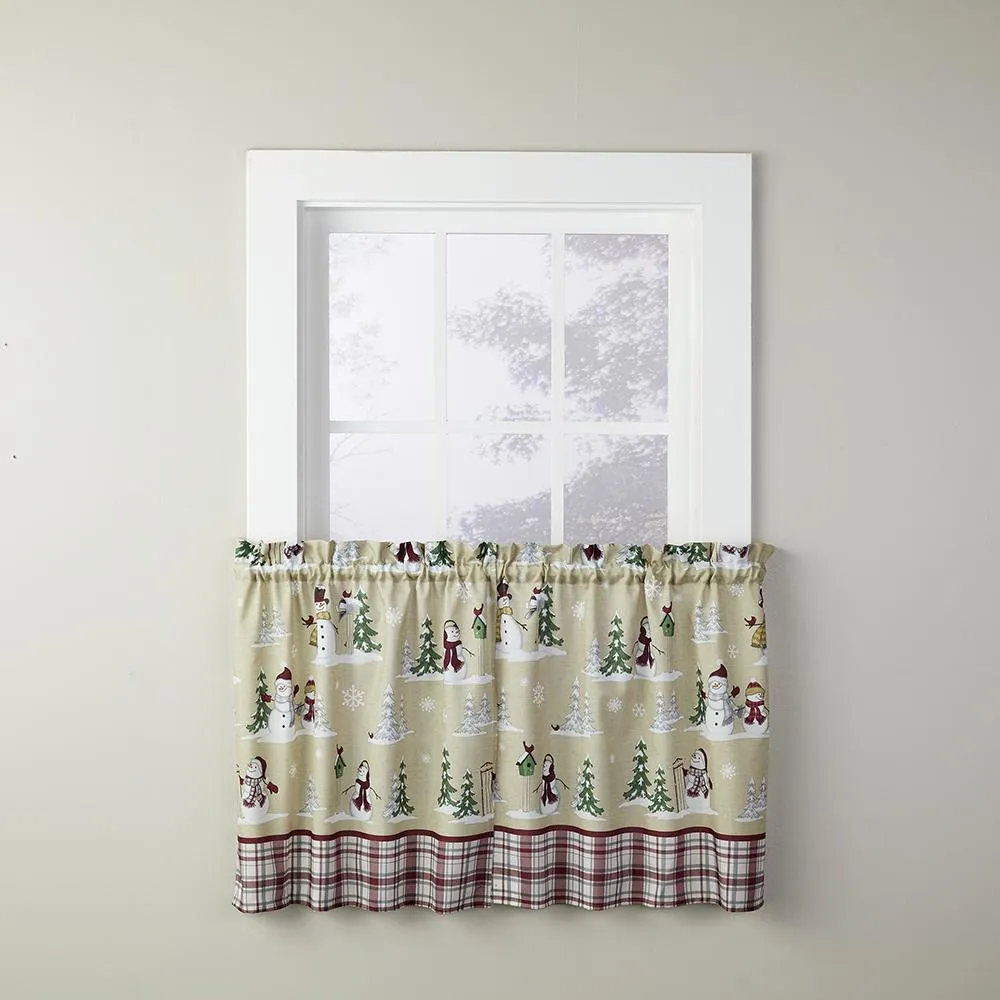 Joyful Snowfriends Kitchen Tiers and Valance