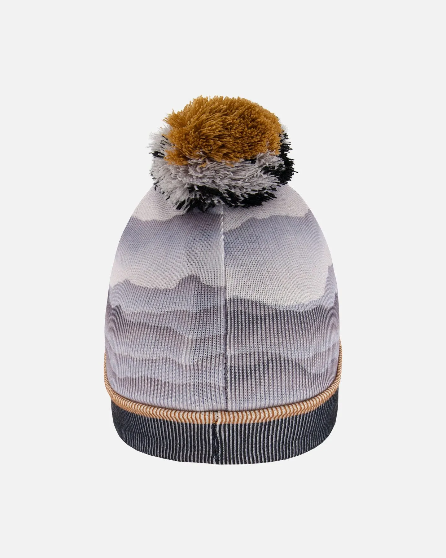 Knit Hat Gray With Mountains