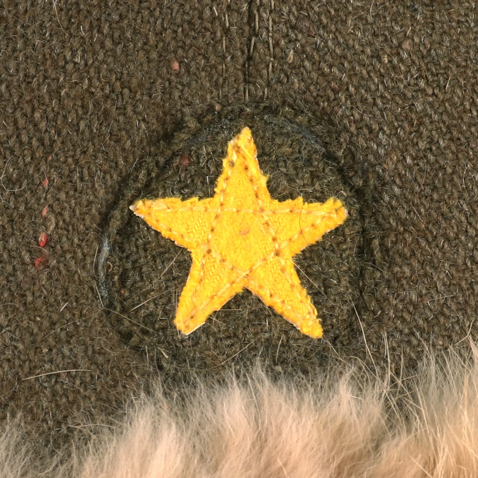 Original WWII Imperial Japanese Army EM/NCO Enlisted Winter Insulated Fur Cap - Dated 1943