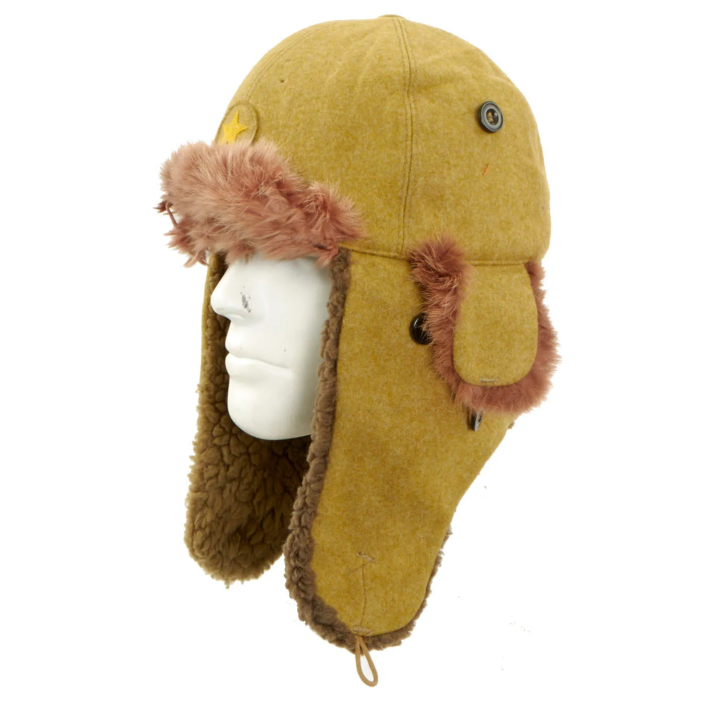 Original WWII Imperial Japanese Army Winter Insulated Cap - Dated 1938