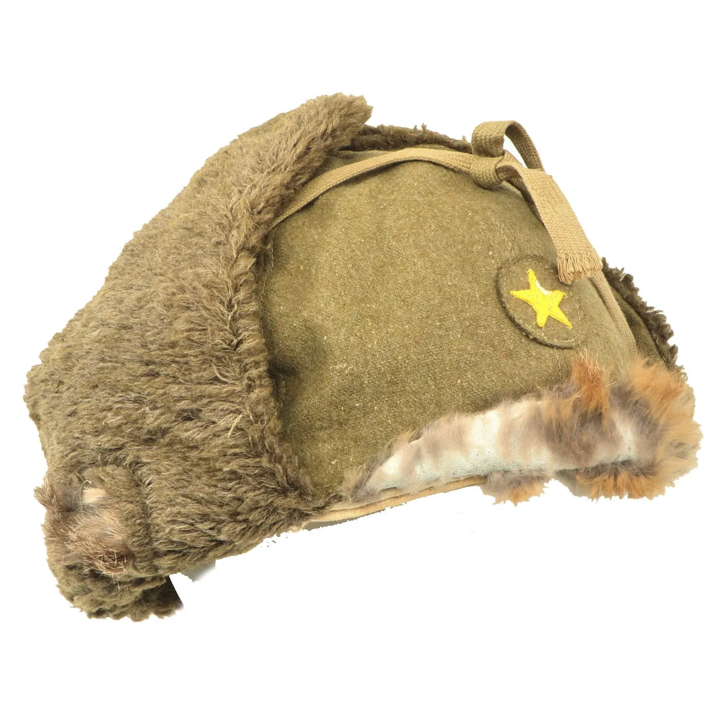Original WWII Imperial Japanese Army Winter Insulated Cap - dated 1943