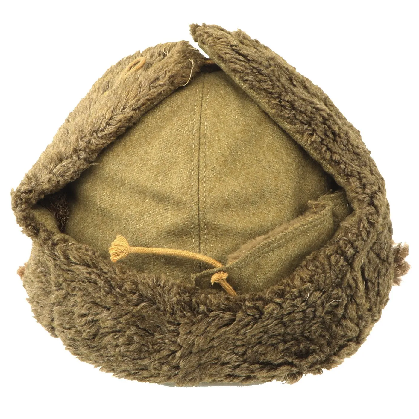 Original WWII Imperial Japanese Army Winter Insulated Cap - dated 1943