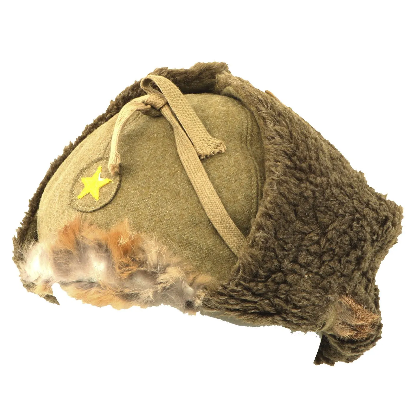 Original WWII Imperial Japanese Army Winter Insulated Cap - dated 1943