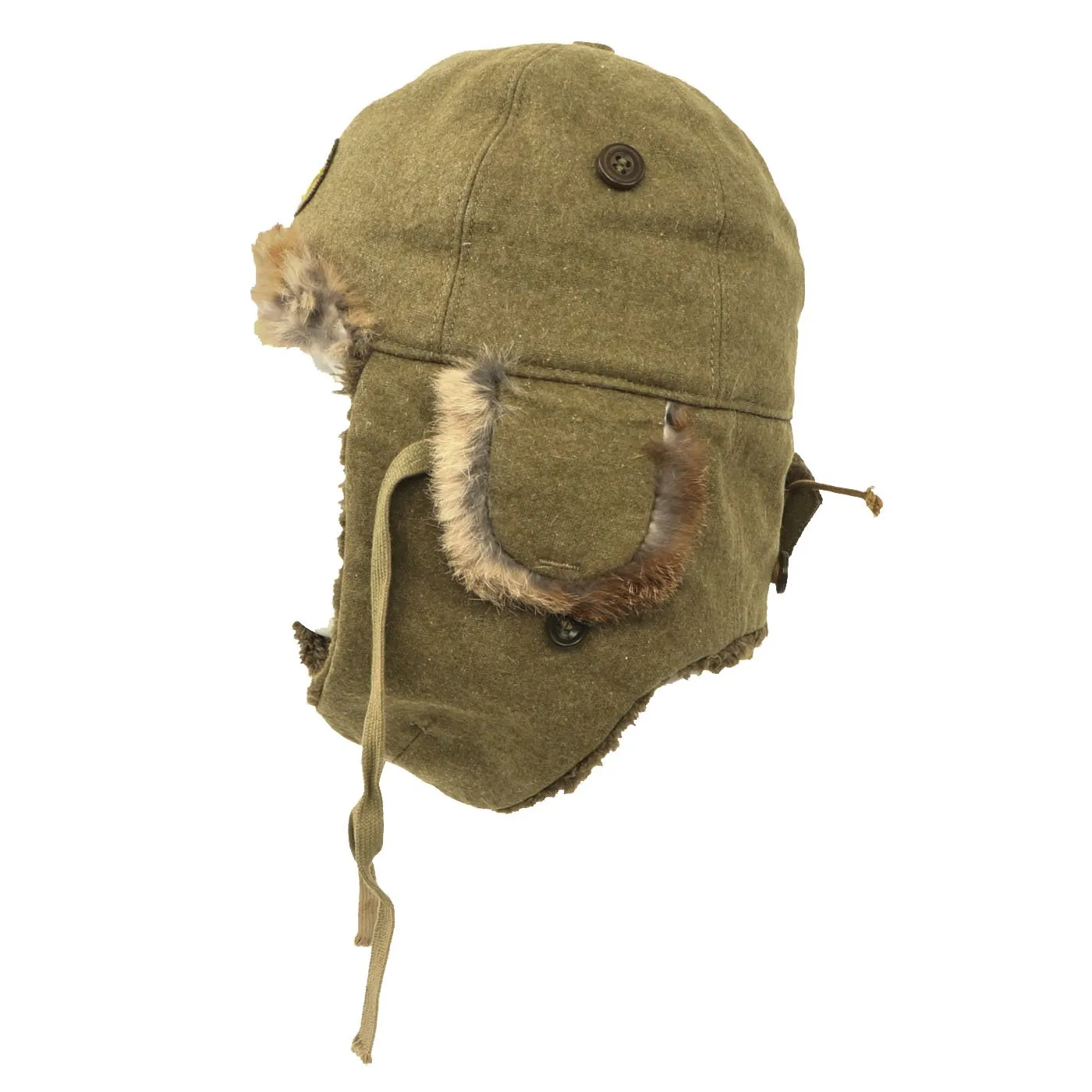 Original WWII Imperial Japanese Army Winter Insulated Cap - dated 1943