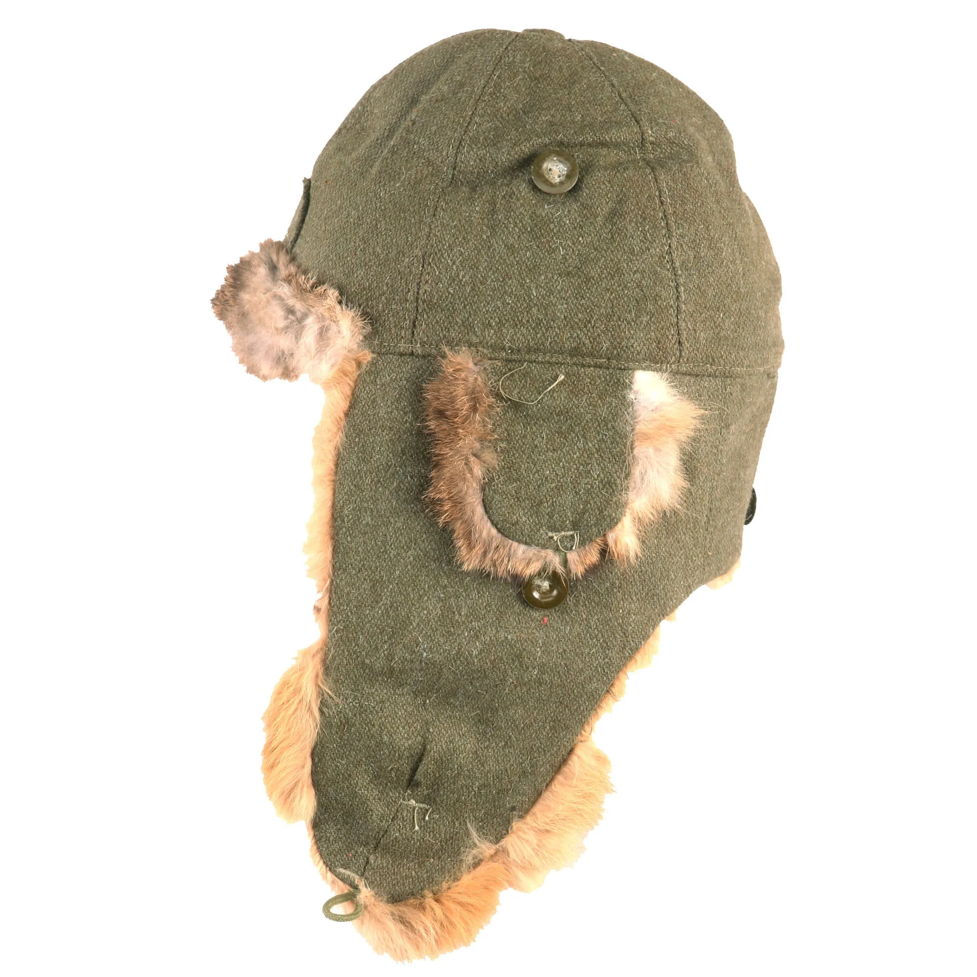 Original WWII Imperial Japanese Army Winter Insulated Cap - dated 1944
