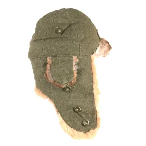 Original WWII Imperial Japanese Army Winter Insulated Cap - dated 1944