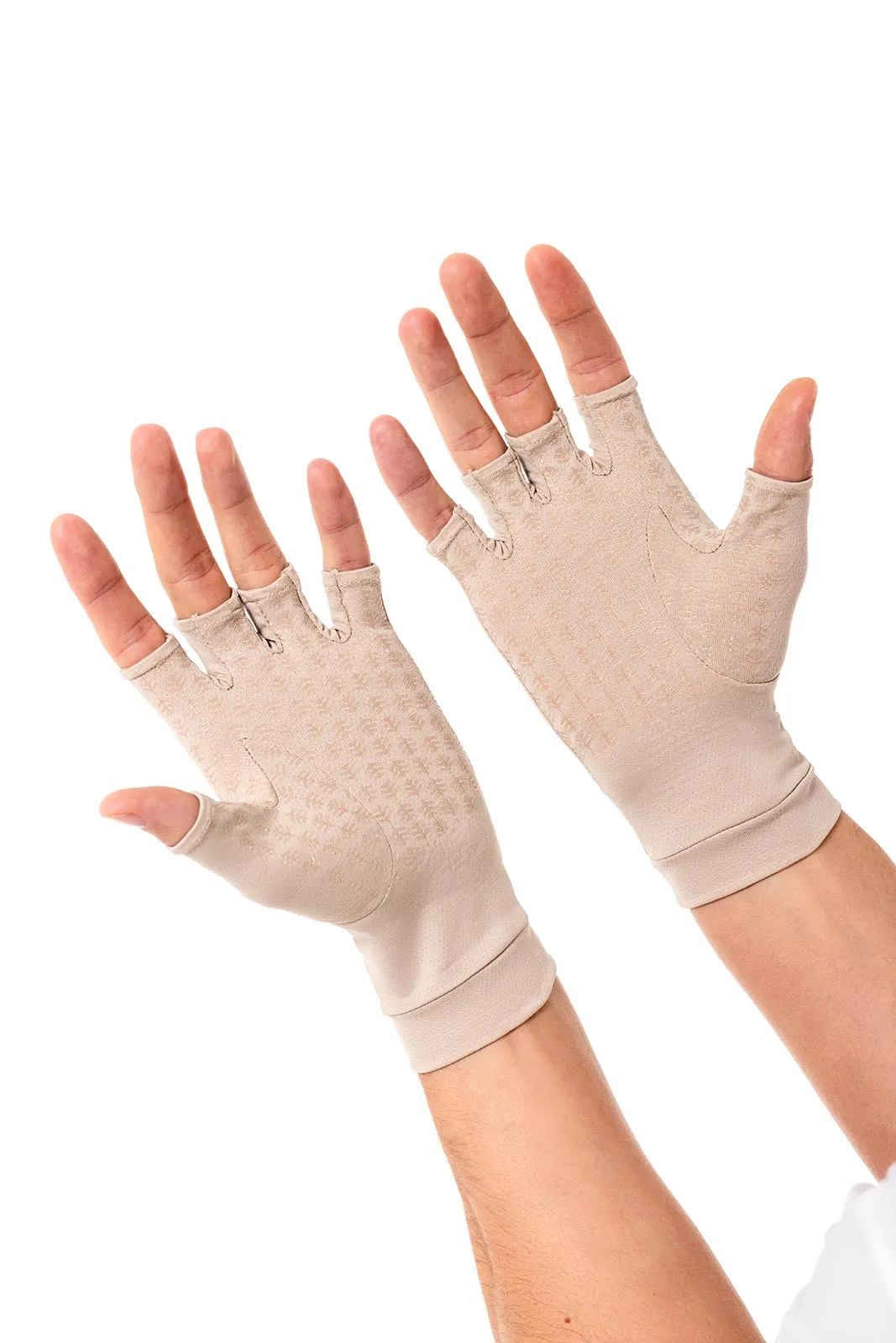 Ouray UV Fingerless Sun Gloves | Pale Khaki