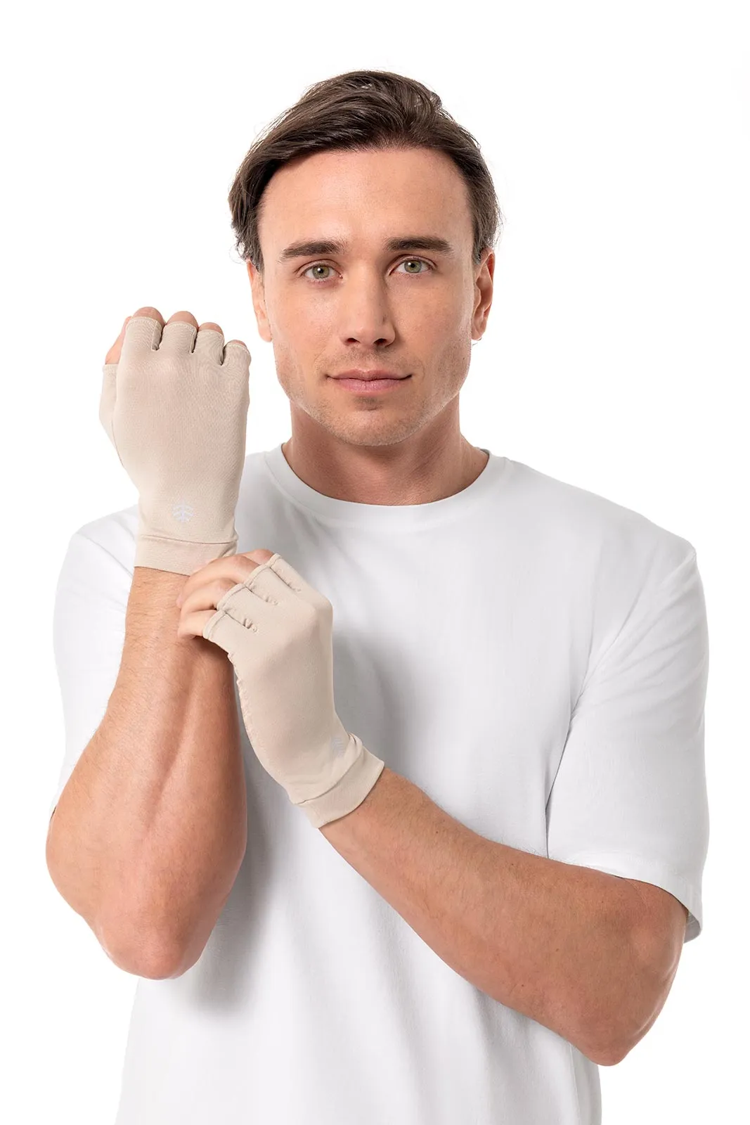 Ouray UV Fingerless Sun Gloves | Pale Khaki