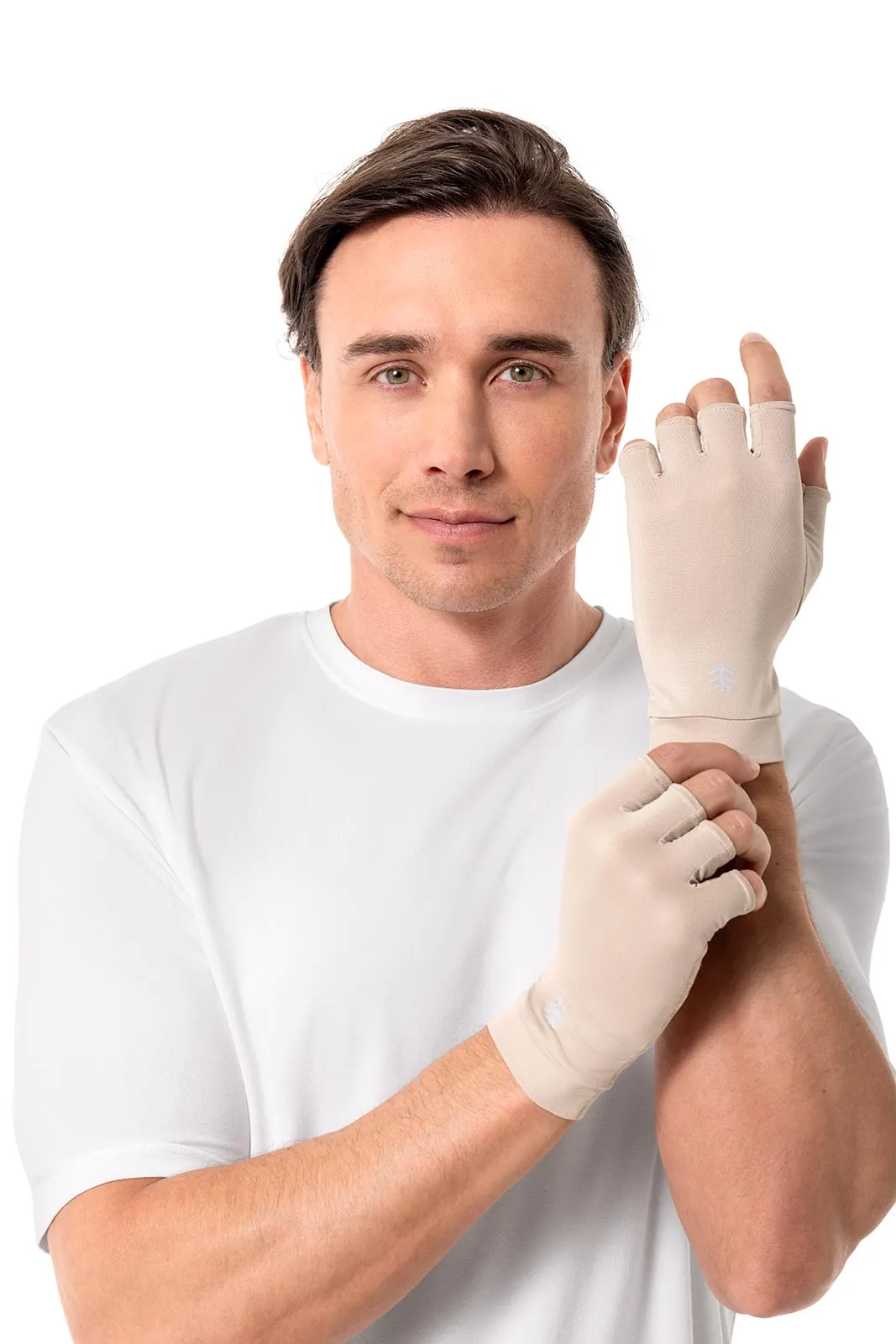Ouray UV Fingerless Sun Gloves | Pale Khaki