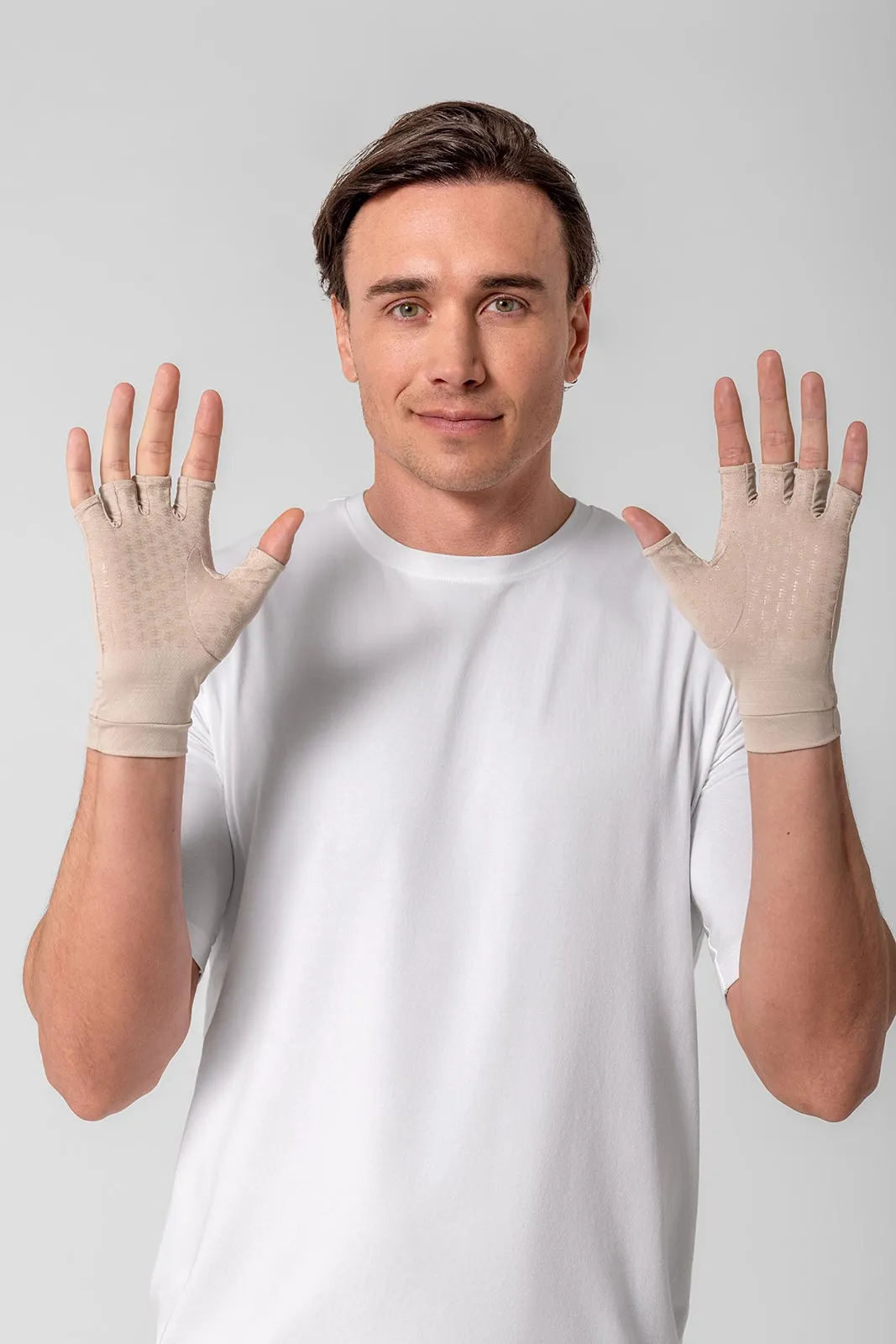 Ouray UV Fingerless Sun Gloves | Pale Khaki