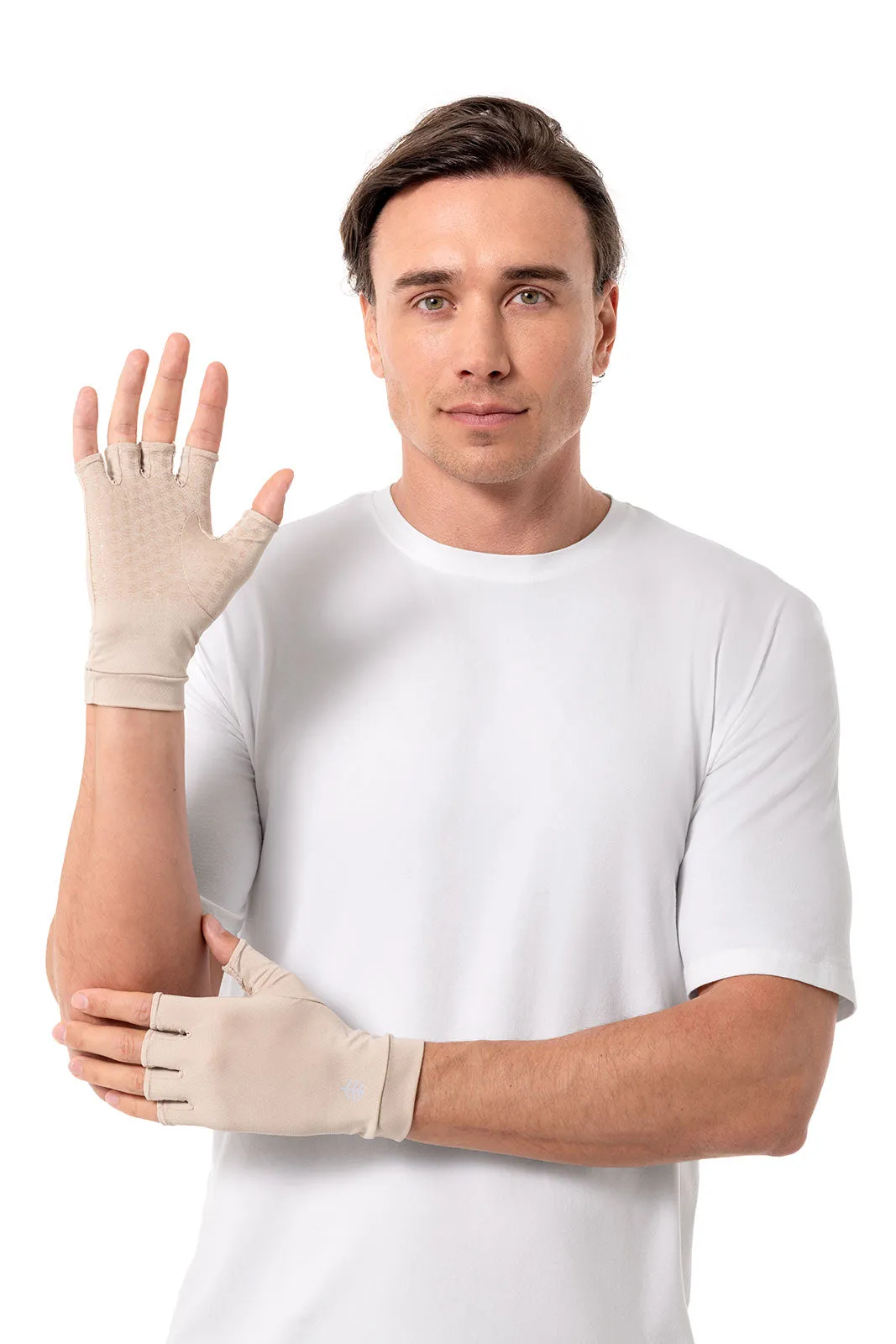 Ouray UV Fingerless Sun Gloves | Pale Khaki