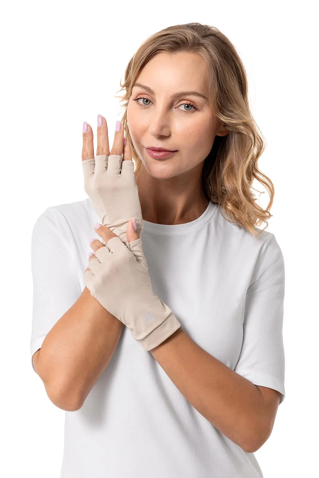Ouray UV Fingerless Sun Gloves | Pale Khaki