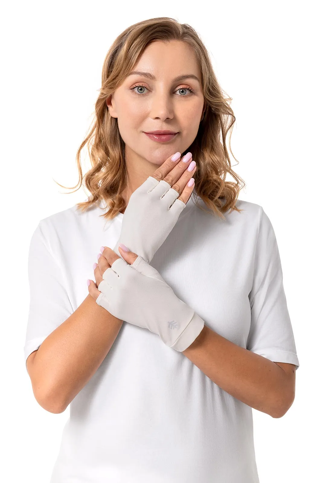 Ouray UV Fingerless Sun Gloves | Pearl