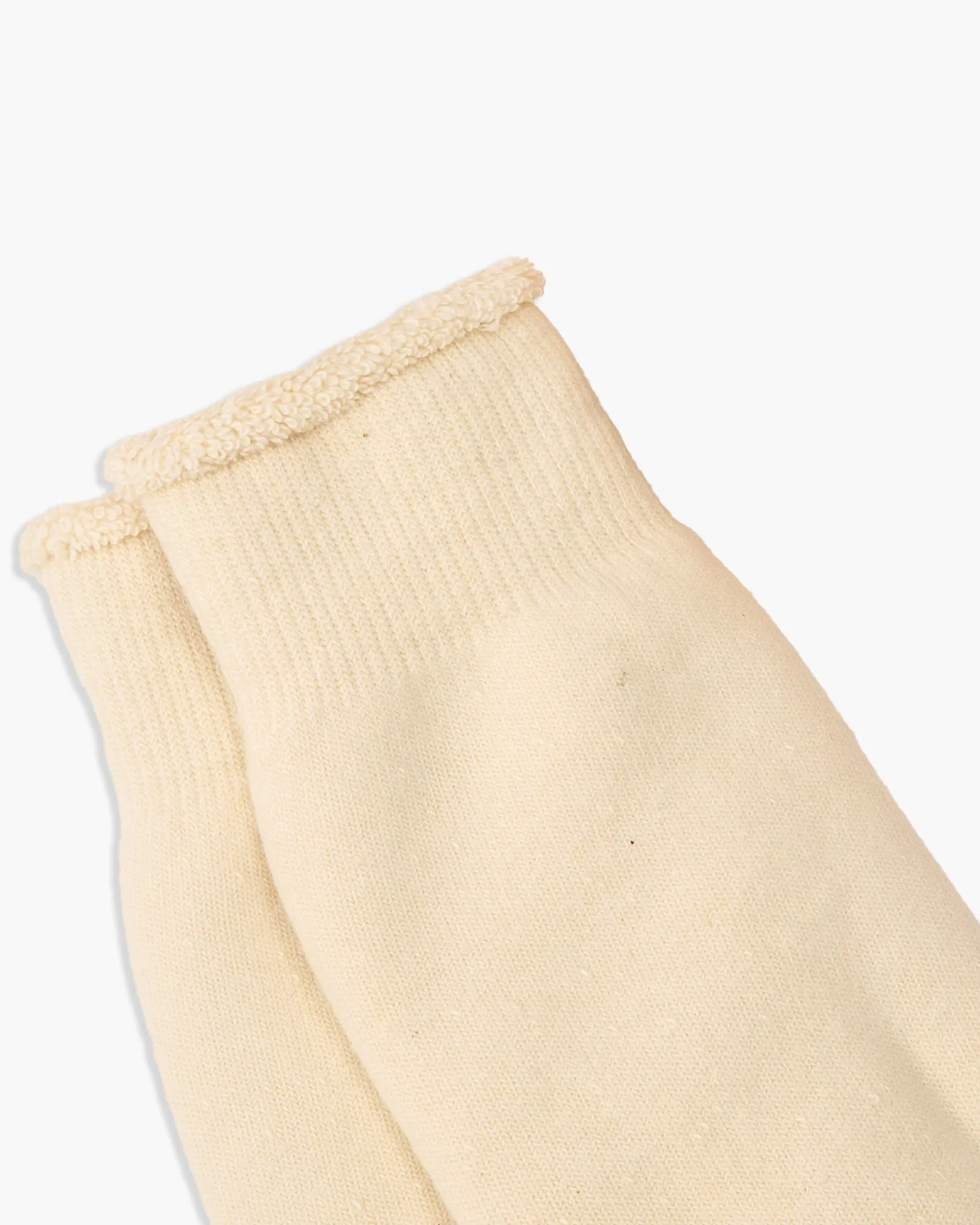 RoToTo R1001 Double Face Crew Socks - Ivory