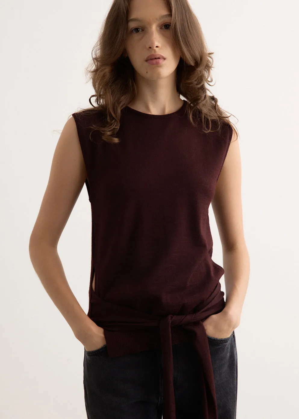 Trompe L'oeil Sleeveless Jumper