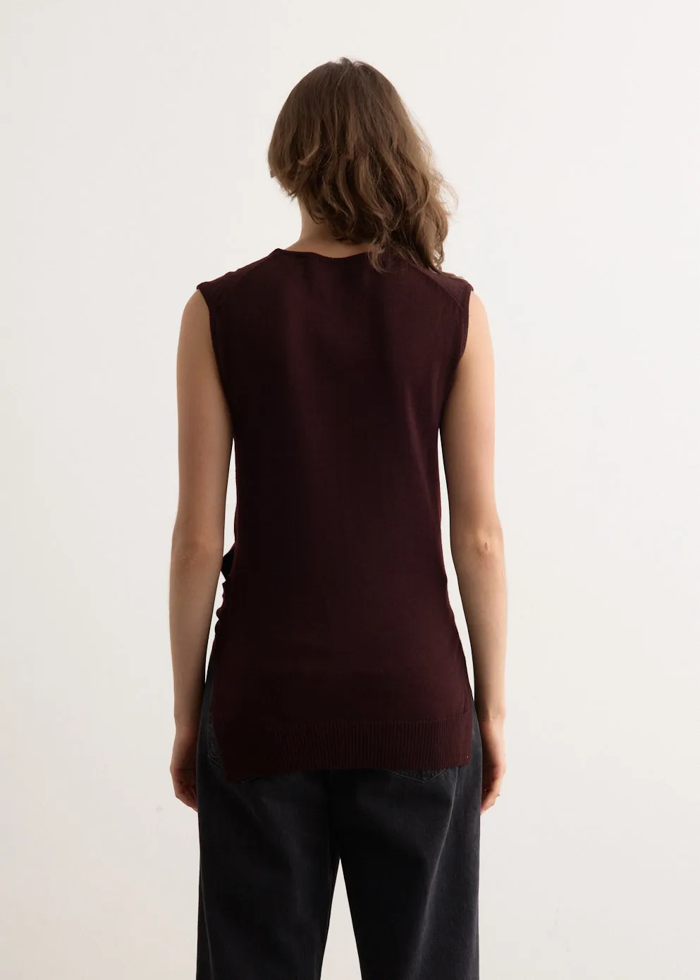 Trompe L'oeil Sleeveless Jumper